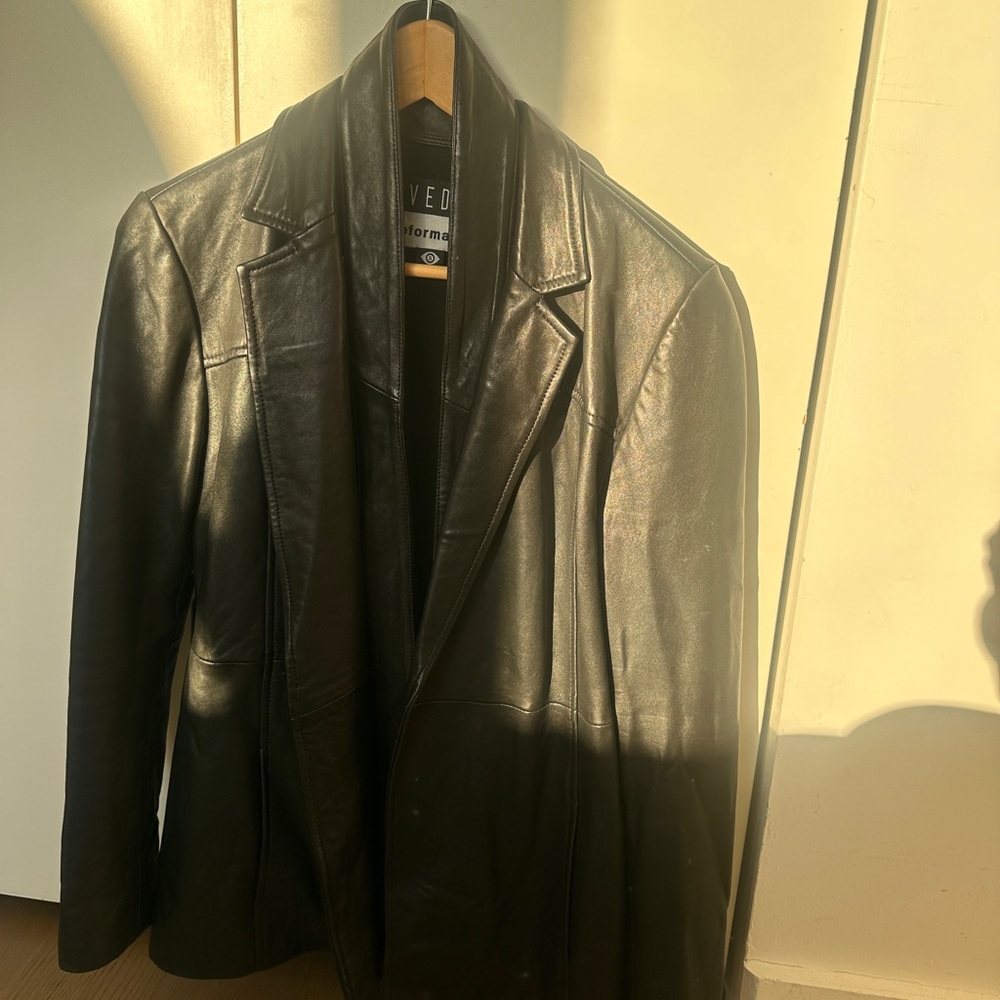 Reformation x Veda Park Leather Blazer - Picture 5 of 7